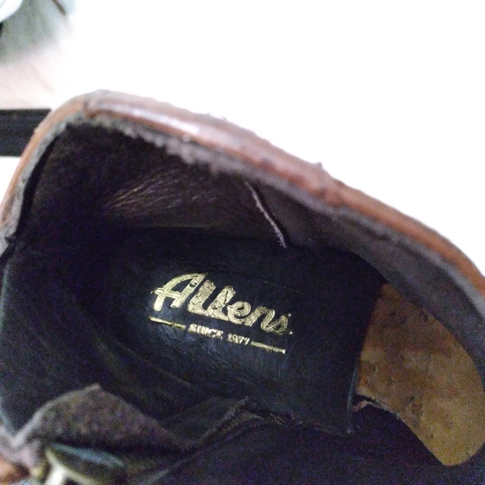 Final Sale  - ALLENS Brown Leather Western Style Dress Boots - Picture 5 of 7